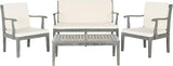 Outdoor Living Collection Bradbury 4-Piece Outdoor Living Set, Natural/Beige