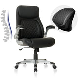 Ergonomic Office Chair Premium Microfiber Leather Adjustable Lumbar Support & Armrests