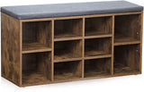 Shoe Storage Bench, Entryway Bench with Storage, 3-Tier Shoe Rack Bench 10 Cubbies