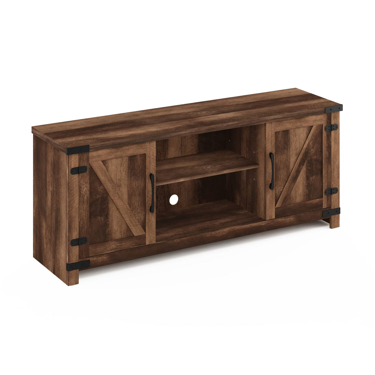 Cabinet Stand with Storage for TV up to 65 Inch, 70 Inch, Rustic Brown