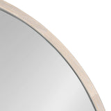 Valenti Farmhouse Round Wall Mirror, 28 inch Diameter, White, Decorative Circle Mirror