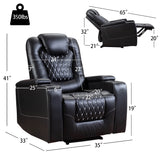 USB Ports and Cup Holders - Overstuffed Electric Home Theater Seating