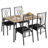 Table Set for 4 Modern Dining Table and Chairs Set 4 Chairs for 4 with Bench Wood Kitchen Table Set for Dining Room,