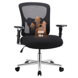 Big and Tall Office Desk Chair with Lumbar Support, 500lbs Heavy Duty Mesh