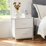 Nightstand with 2 Drawers, End Tables Bedside Furniture Side Table