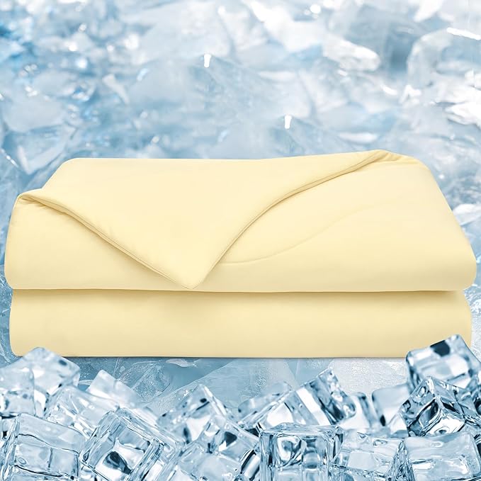 Double Cooling Comforter Queen for Hot Sleepers, Soft Breathable Double Side Cold Blanket for Night Sweats