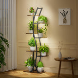 LumiCurve 62 – 7 Tier S Shaped Plant Stand with Grow Lights