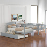 Bunk Beds Twin Over Twin Size, Solid Wood Bunk Beds