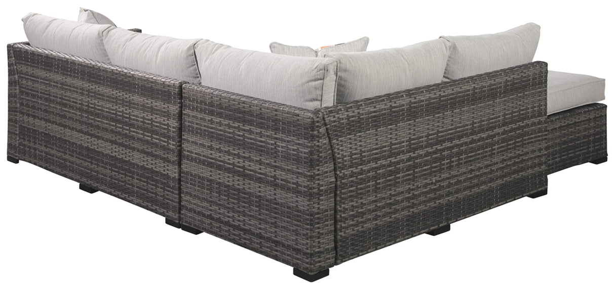 Outdoor Cherry Point 4 Piece Seating Set with Ottoman