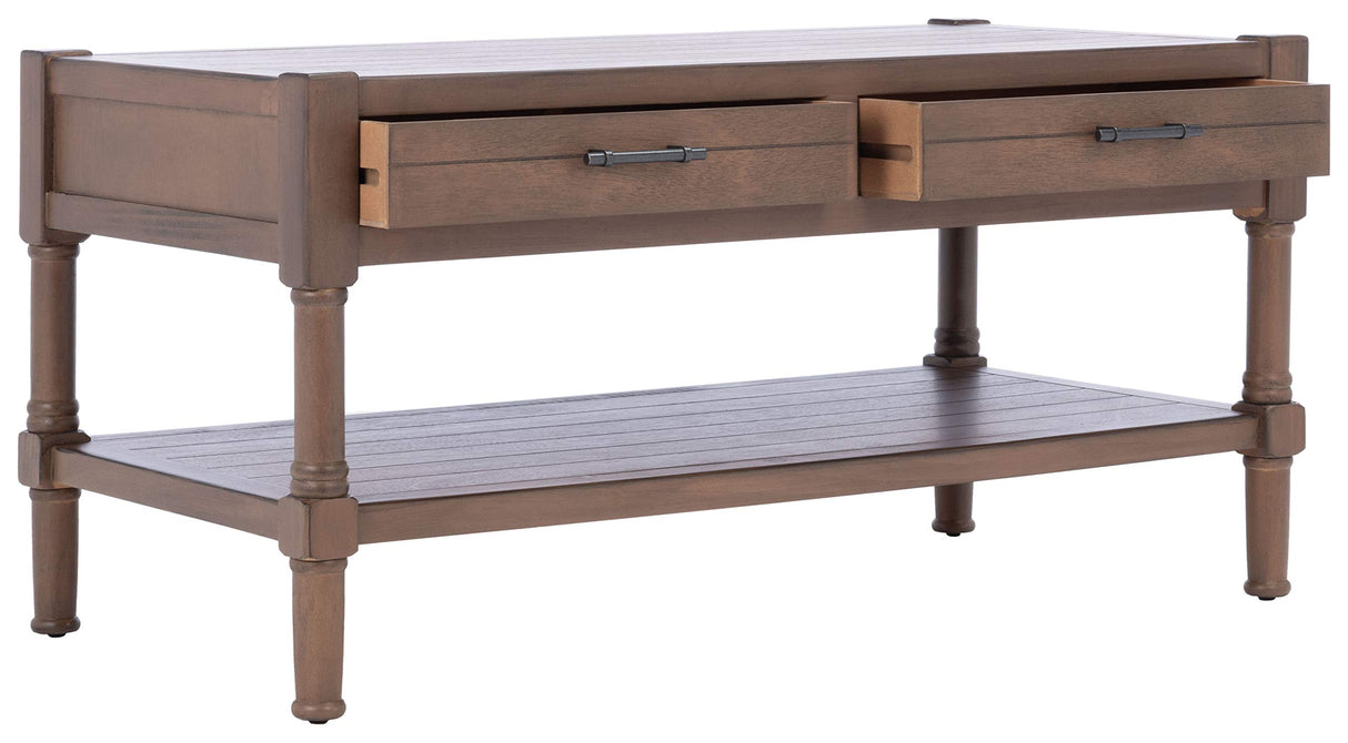 Collection Filbert Brown 2-Drawer Bottom Shelf Coffee Table COF5703C