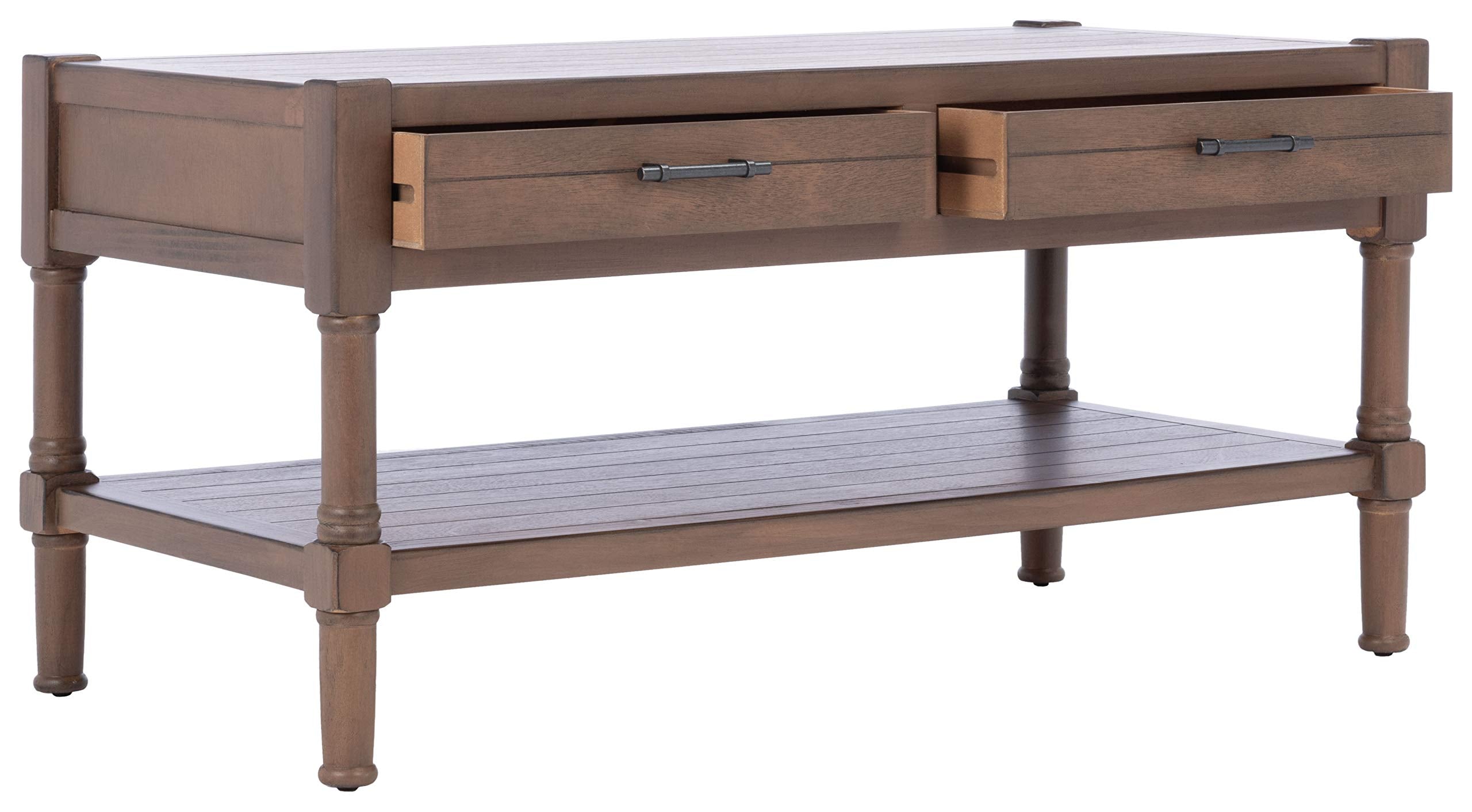 Collection Filbert Brown 2-Drawer Bottom Shelf Coffee Table COF5703C