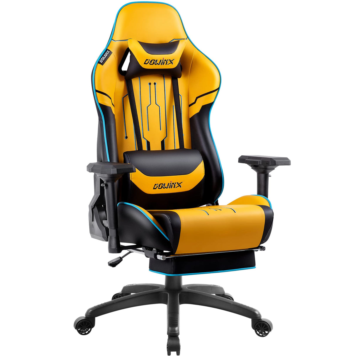 Gaming Chair High Back Computer Chair with Footrest, Breathable Quilted