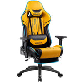 Gaming Chair High Back Computer Chair with Footrest, Breathable Quilted