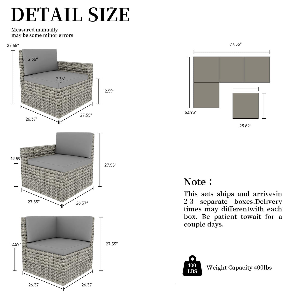 Outdoor Patio Furniture, Wicker Patio Conversation Set, Modular Patio Furniture Sets