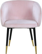 Louise Collection Modern | Contemporary Velvet Upholstered Dining Chair with Gold Tipped