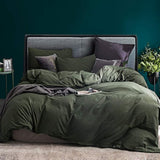 Duvet Cover King Size - Linen Feel Textured Organic Natural 100% Washed Cotton