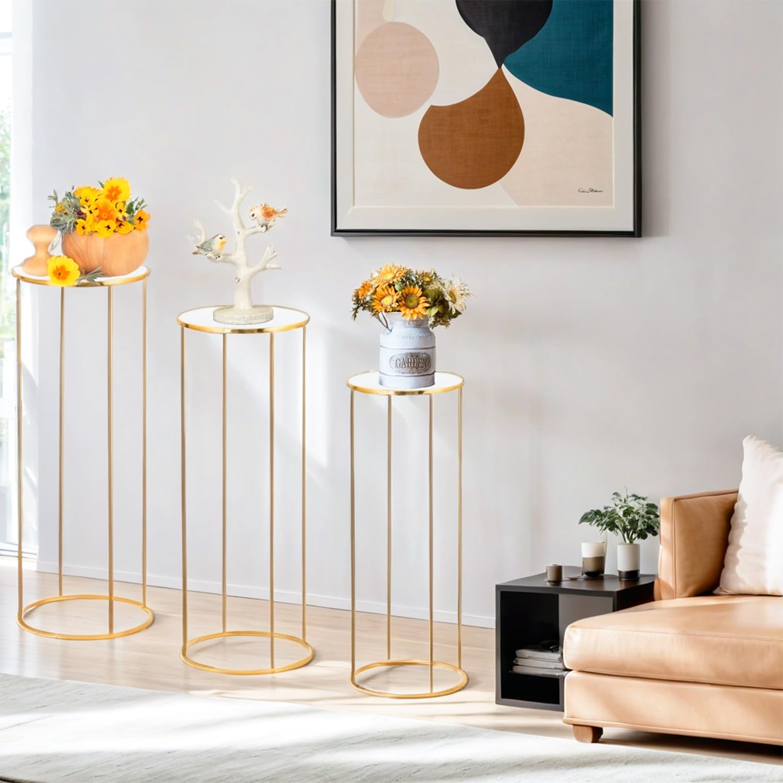 Cylinder Stands for Party, 3PCS Cylinder Pedestal Stand, Cilindros Para Fiestas Cake Table Stand