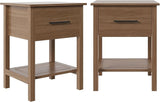 Simple Modern Nightstands with Square Legs, Diamond