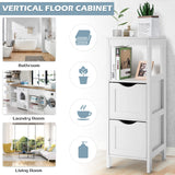 Bathroom Organizers and Storage Cabinet - Storage Organizer Rack Stand with 2 Removable Drawers,