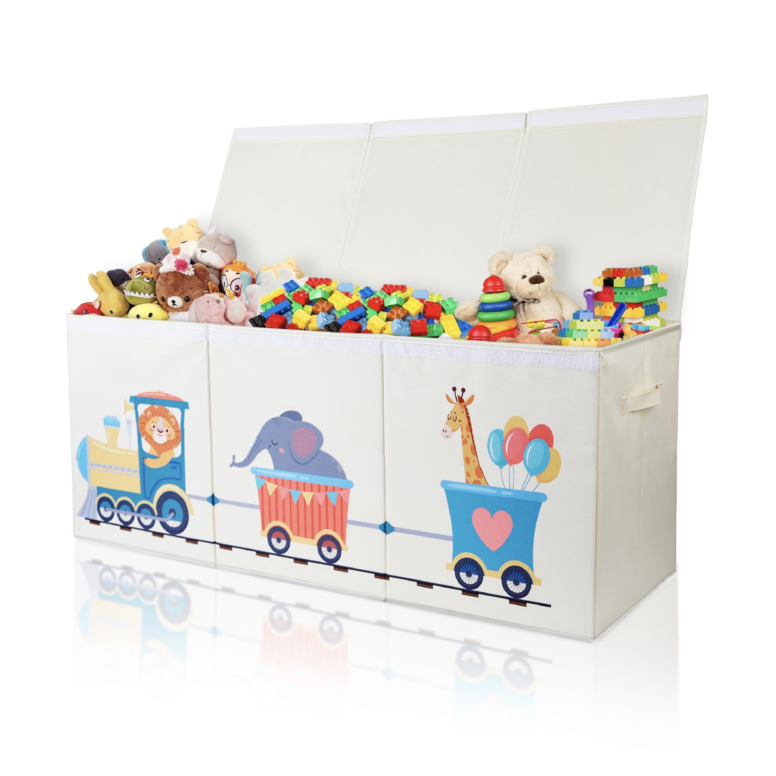 Extra Large Toy Box, Collapsible Sturdy Toy Storage Organizer with Lids
