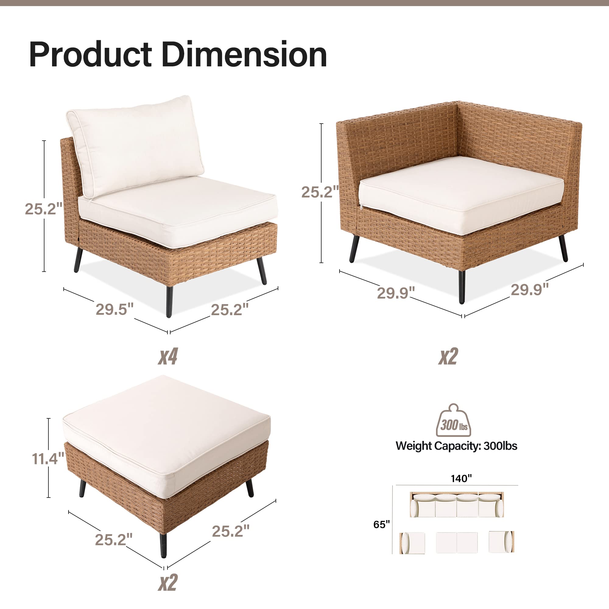 Outdoor Patio Furniture, 8 Piece