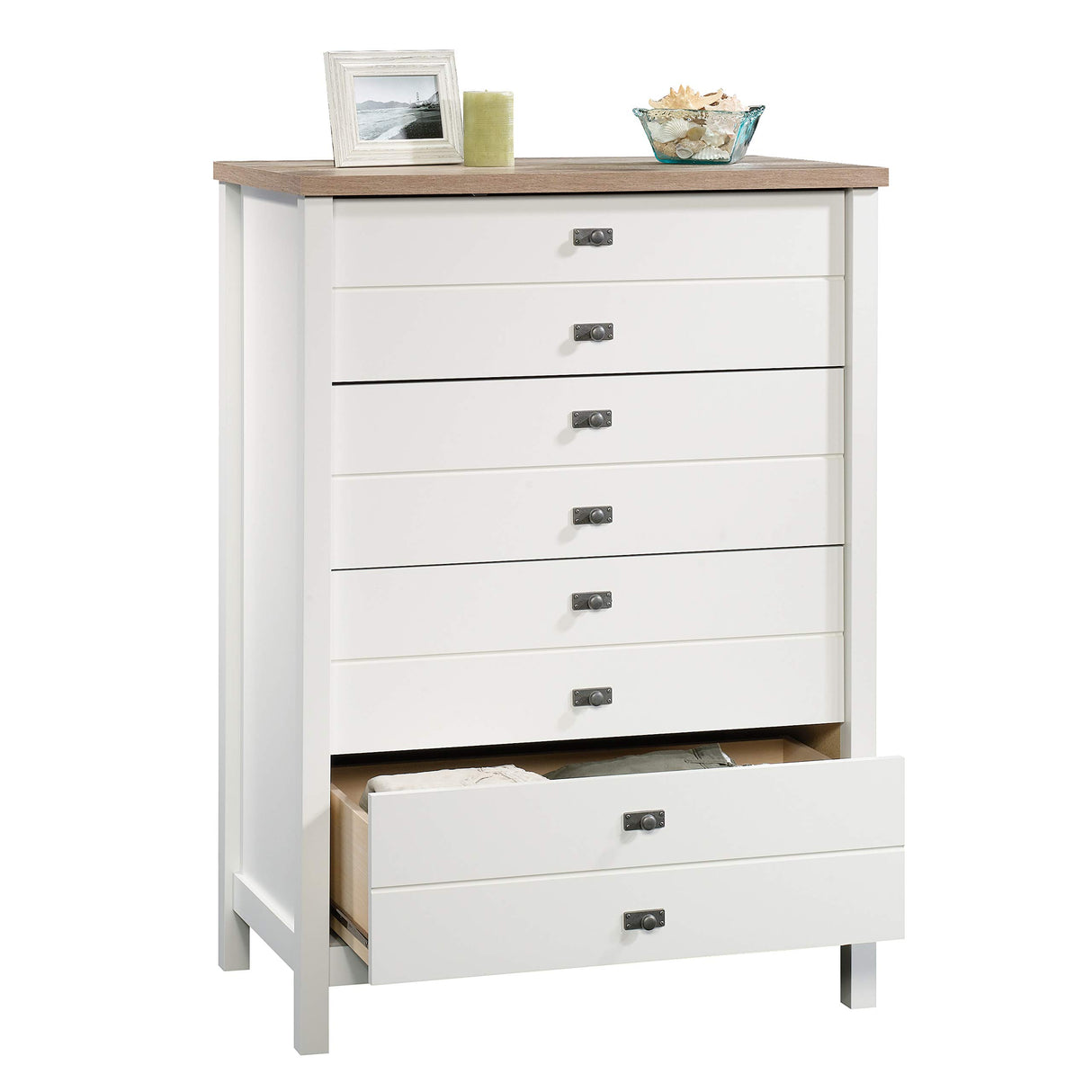 Cottage Road 4-Drawer Chest, Soft White finish,