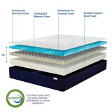 Marley 10 Inch Cooling Gel Memory Foam Mattress, Full Size, Bed in a Box, Medium Firm