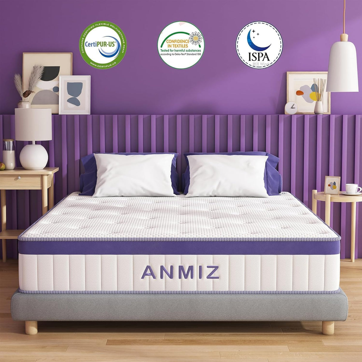 Queen Mattress, 10 inch Hybrid Queen Size Mattress with Gel Memory Foam
