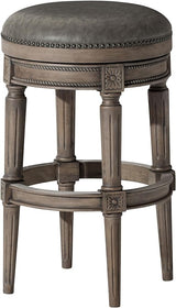 Pullman 31 Inch Tall Bar Height Upholstered Backless Barstool in Dark Walnut Finish