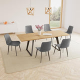 Modern mid-Century Dining Table Dining Table and Chairs Rectangular Wooden Dining