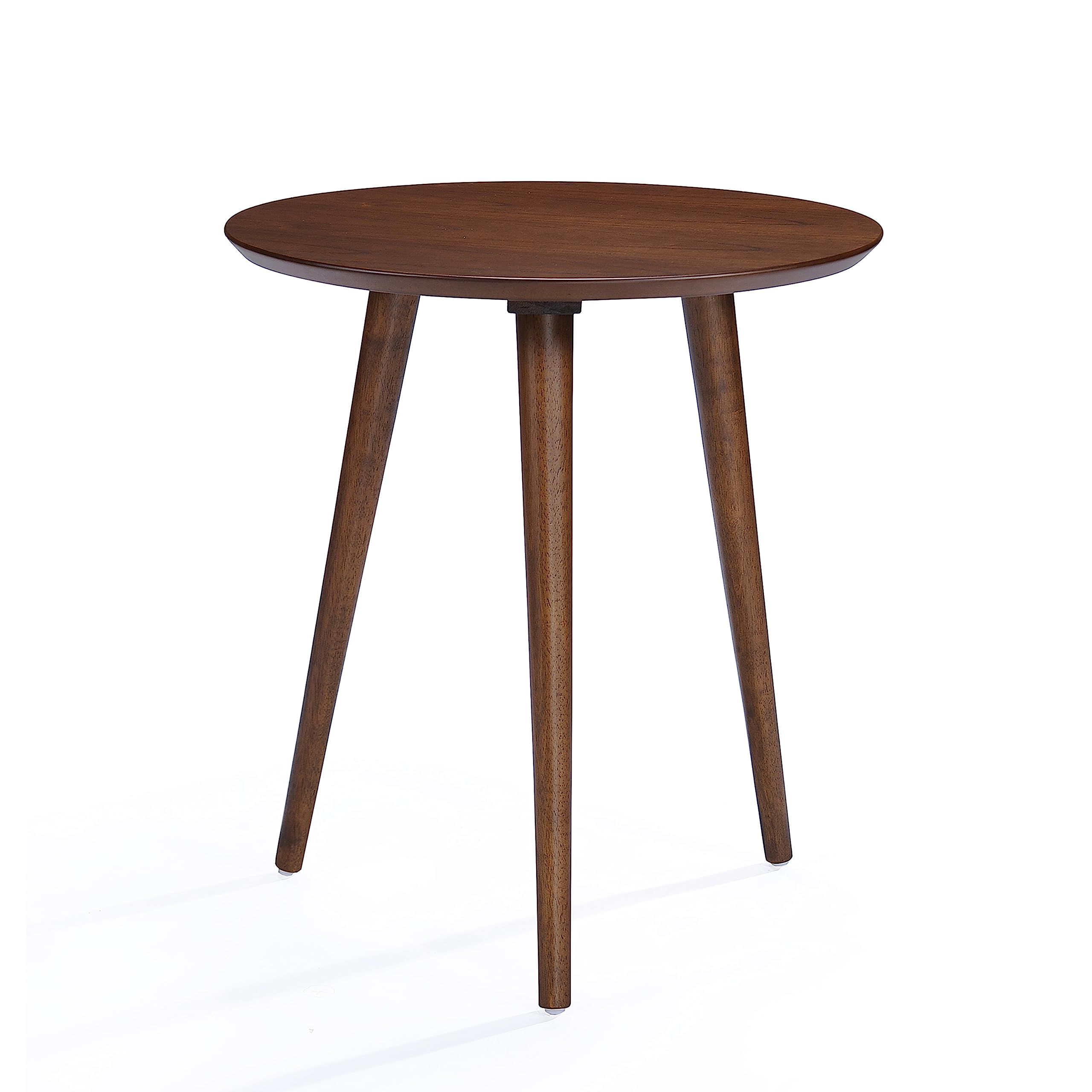Finished Wood End Table Faux Wood Overlay (Natural Walnut)