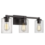 Bathroom Vanity Lights, 3-Light Vintage Wall Sconce Light Fixtures, Oil Rubbed Bronze