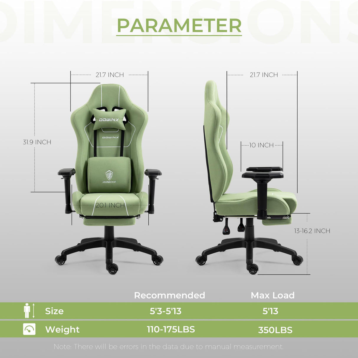 Gaming Chair Tech Fabric with Pocket Spring Cushion, Ergonomic Computer Chair