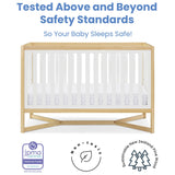 Tribeca 4-in-1 Baby Convertible Crib, Bianca White/Natural