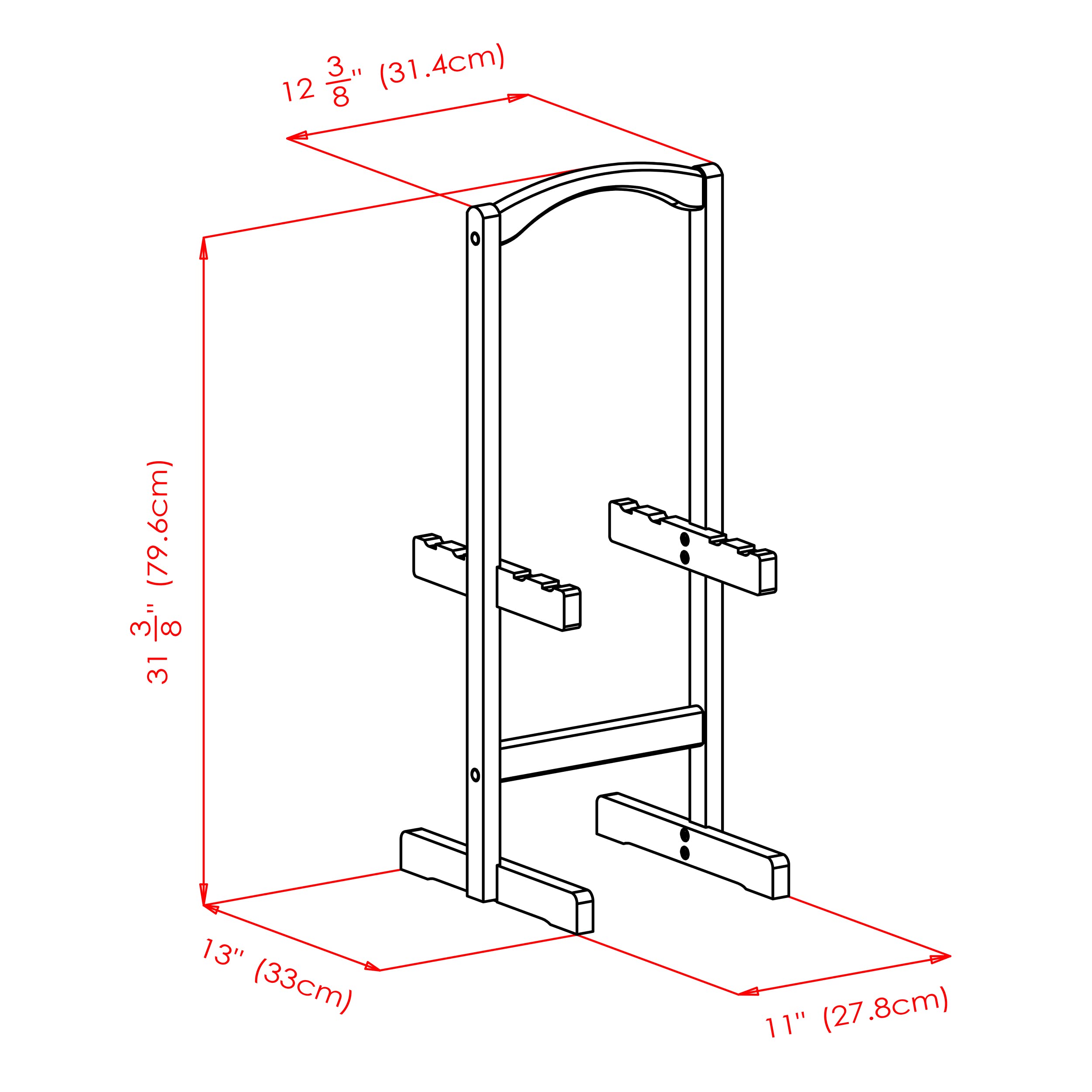 Wood Dylan Snack Table Espresso, 23.6"W x 15.75"D x 25.5"H