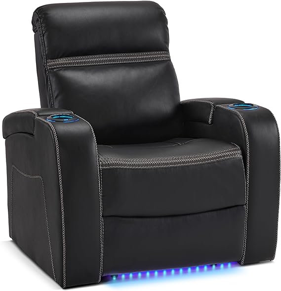 Power Recliner Chair with Adjustable Headrest, Home Theater Seating