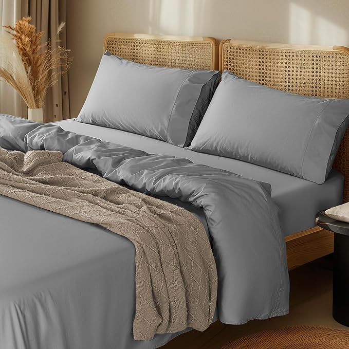1000 Thread Count 100% Egyptian Cotton Sheets Set,King Size Bed Sheet 4 Piece Sets,