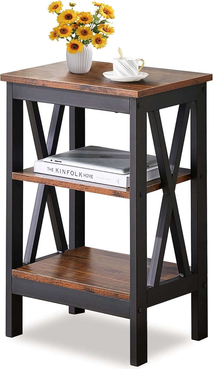 Side Storage Shelf Nightstands for Living Room,Bedroom Furniture,Shelves