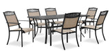 Lisbon 7-Piece Patio Dining Set, Outdoor Dining Set for 6 with All-Weather Cast Aluminum