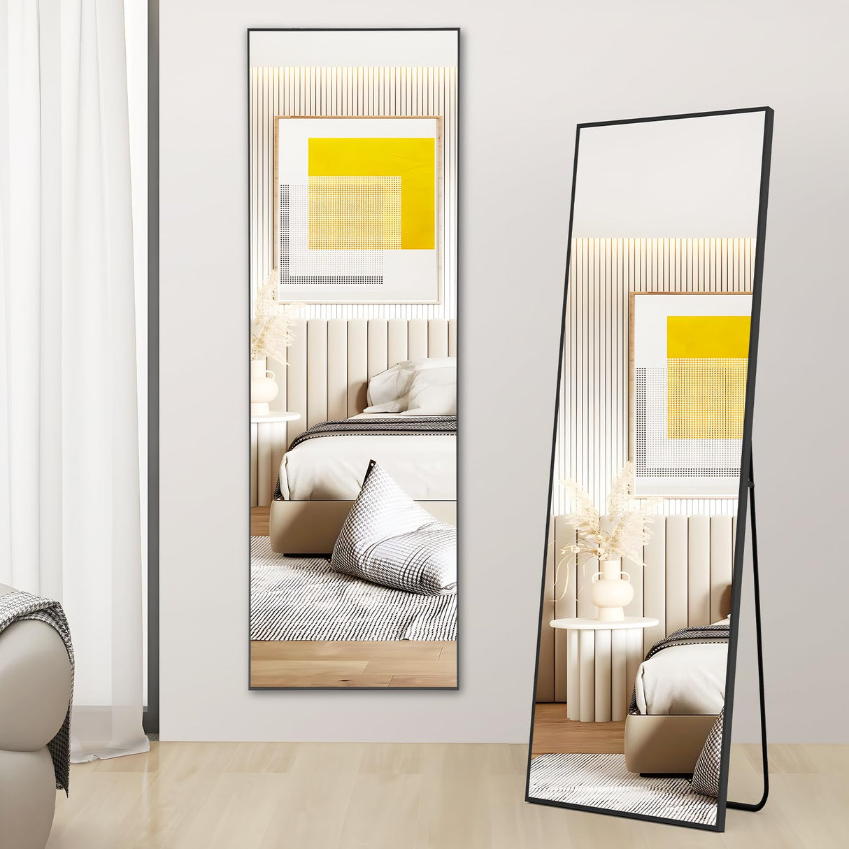 Full Length Mirror  Full Body Floor Mirror Standing Hanging