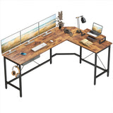 67 inch L Shaped Desk Computer Corner Desk, Home Office Gaming Table