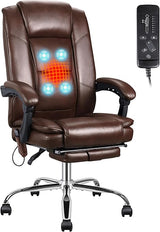 Black Executive Office Chair Heated Office Chair with 4 Points Vibration Massage