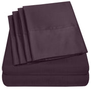 Deep Pocket King Sheet Set - 6 Piece 1500 Supreme Deluxe Collection Up to 21" Extra