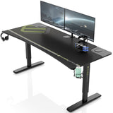 Gaming Standing Desk 63 Inch Computer Desk Height Adjustable Desk Mechanical