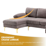 U-Shaped Sectional Sofa Couch, 4 Seat Sofa Set for Living Room, 110.6" L-Shaped