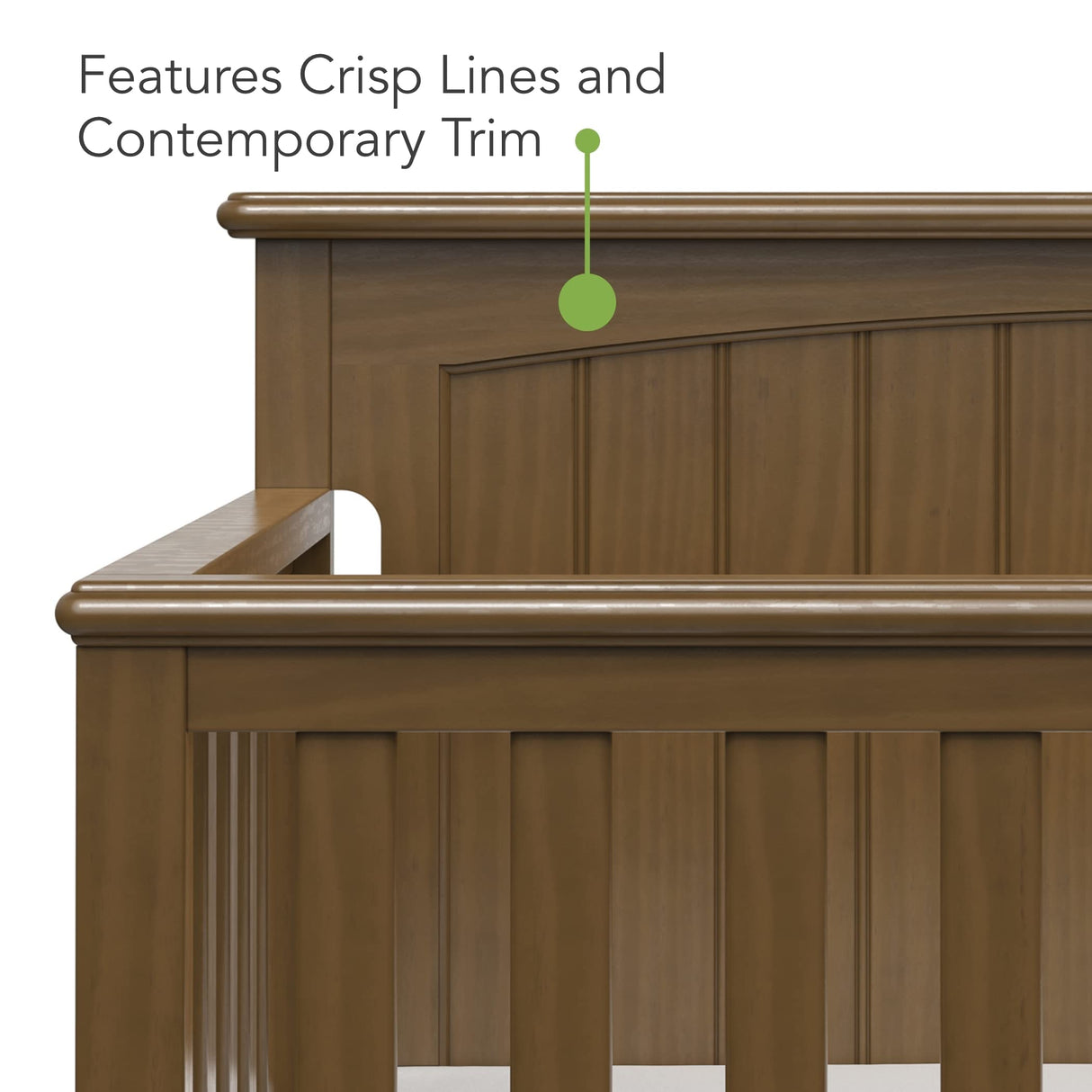 Child Craft Sheldon Crib and Dresser Nursery Set, 2-Piece, Includes 4-in-1 Convertible Crib and 3-Drawer Dresser, Grows with Your Baby (Cocoa Bean Brown)