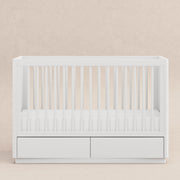 Bento 3-in-1 Convertible Storage Crib with Toddler Bed Conversion Kit in White