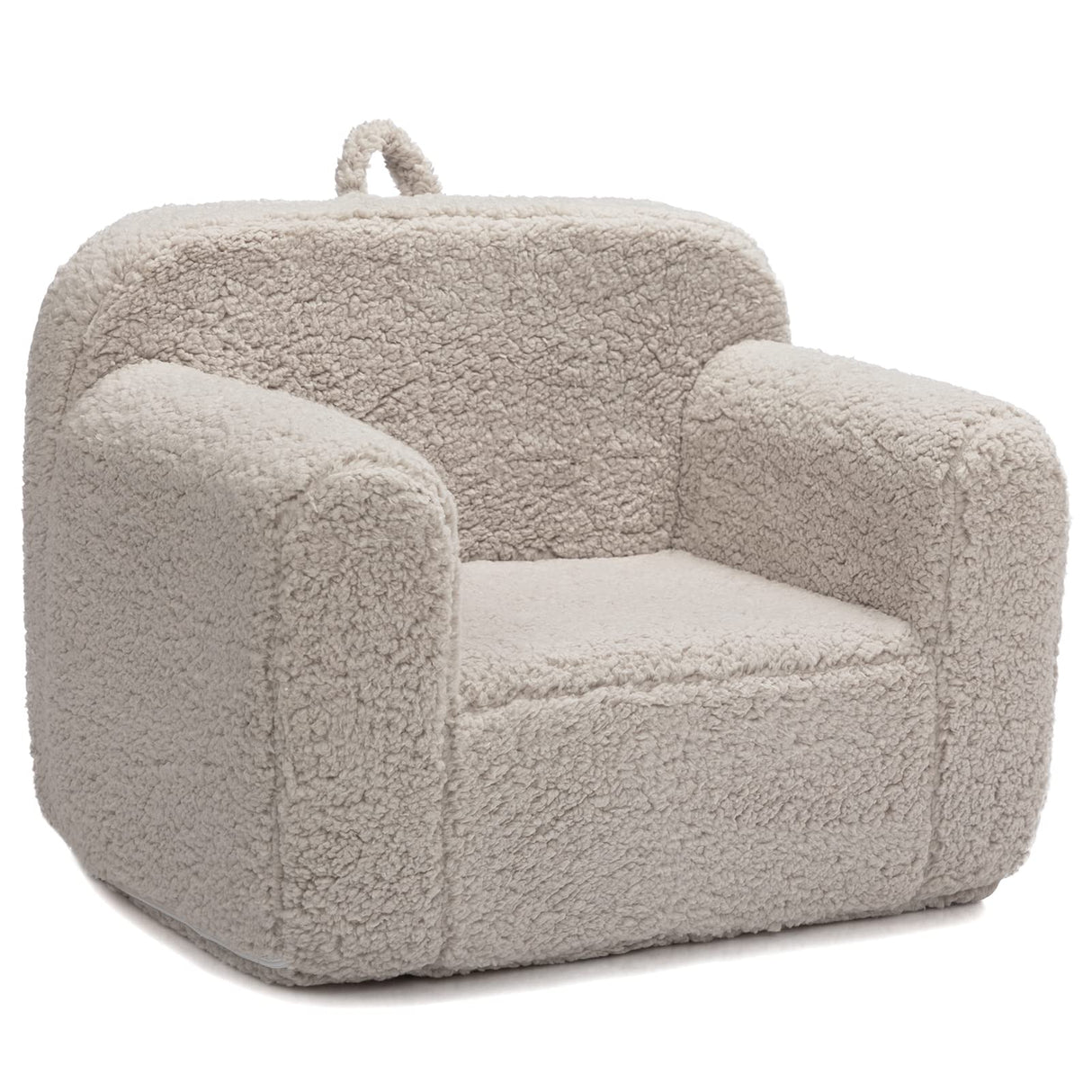 Kids Ultra-Soft Snuggle Foam Filled Chair, Toddler Cuddly Sherpa Reading Couch for Boys