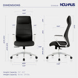 26 Inch Office Chair and Reclining and Footrest and Caster Wheels and Black Mesh