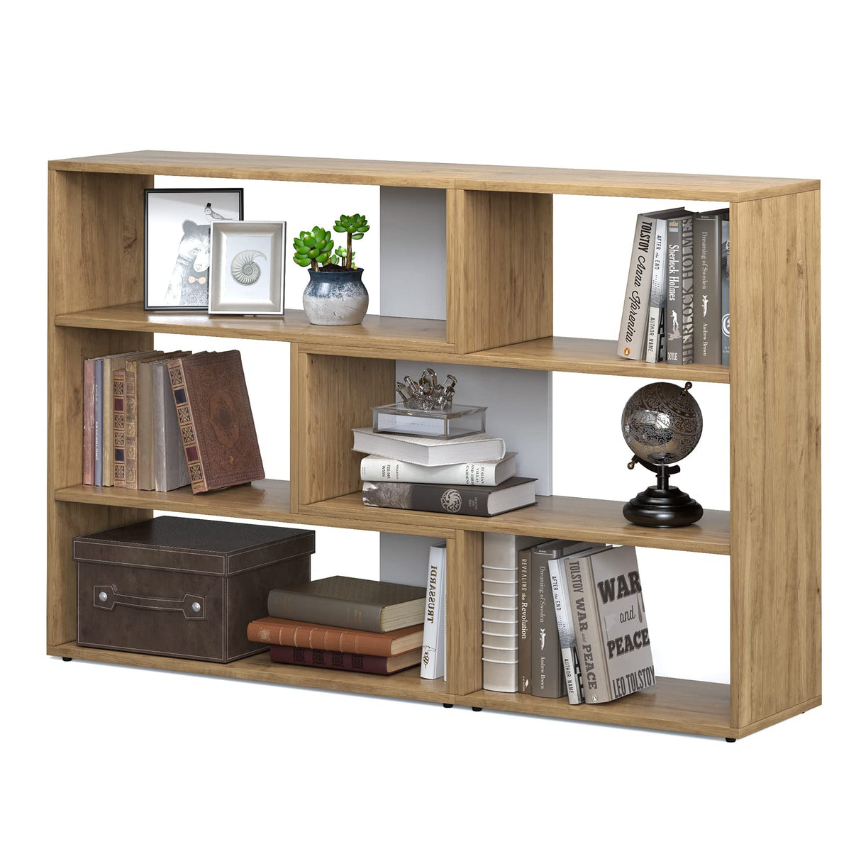 6 Cube Bookcase, 3 Tier Modern Bookshelf Free Combination